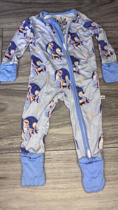 Little Zipsters Co. Other - Little Zipsters Co. Nativity Print Bamboo Zipper Footie Pajamas 0-3M